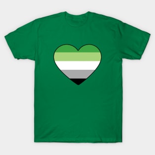 Aromantic Pride Heart T-Shirt